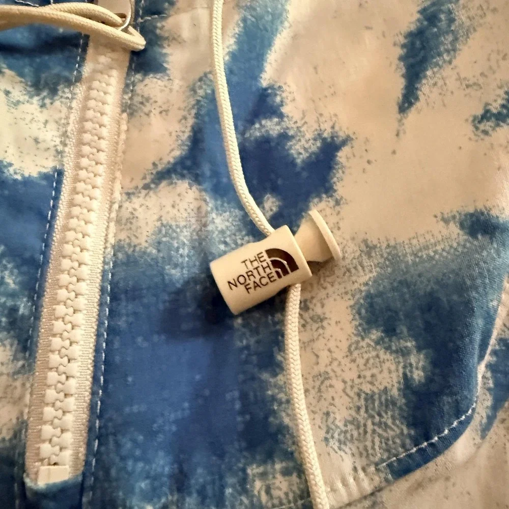 North Face Jacket Mens Small Tie Dye Hooded Lightweight 1/4 Zip Anorak NF0A55T7